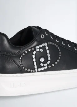 Sneakers con logo gioiello