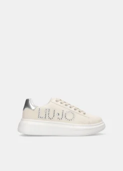 Sneakers con logo gioiello