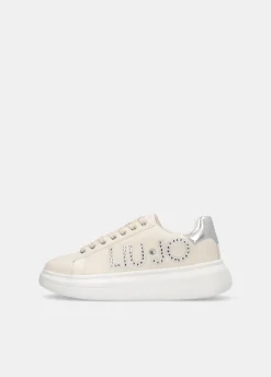 Sneakers con logo gioiello