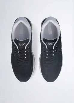 Sneakers con logo glitter