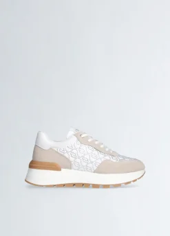 Sneakers con logo strass