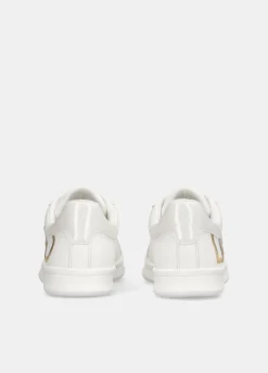 Sneakers con maxi logo glitter