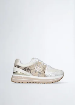 Sneakers con stampa pitone