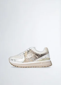 Sneakers con stampa pitone