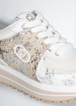 Sneakers con stampa pitone