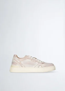Sneakers da uomo in pelle délavé