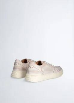 Sneakers da uomo in pelle délavé