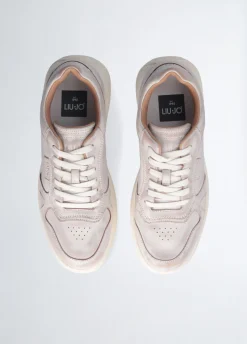 Sneakers da uomo in pelle délavé