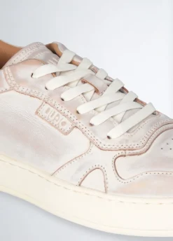 Sneakers da uomo in pelle délavé
