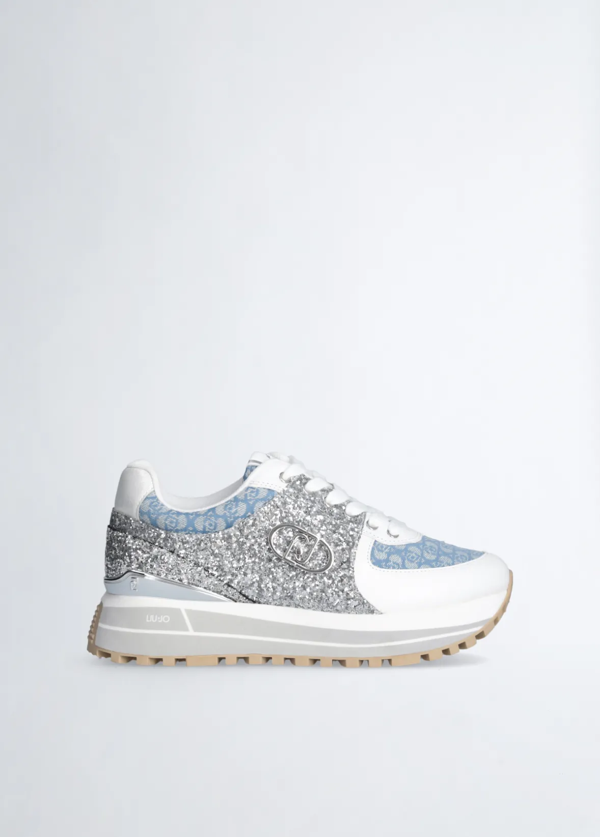Sneakers in glitter e monogram
