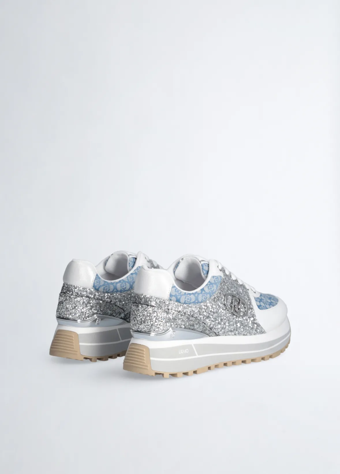 Sneakers in glitter e monogram