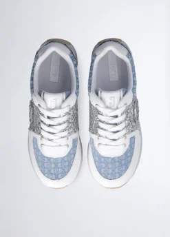 Sneakers in glitter e monogram