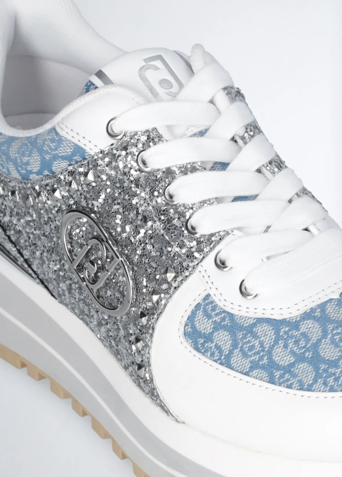 Sneakers in glitter e monogram