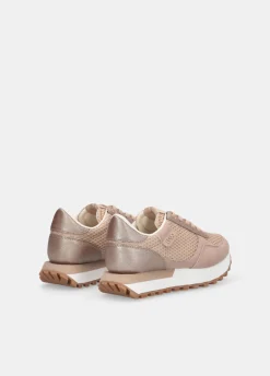 Sneakers in glitter mesh