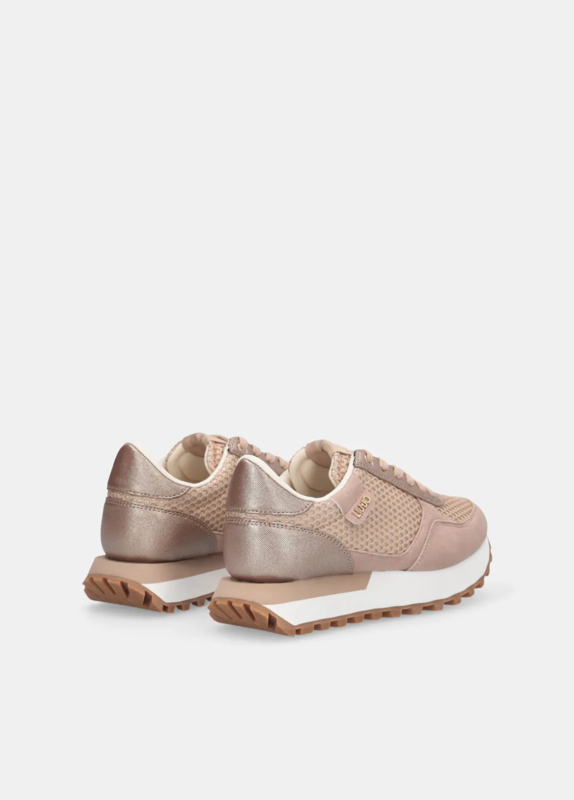 Sneakers in glitter mesh