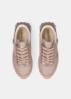 Sneakers in glitter mesh
