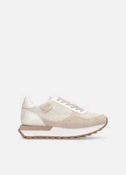 Sneakers in glitter mesh