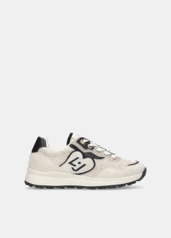 Sneakers in glitter mesh