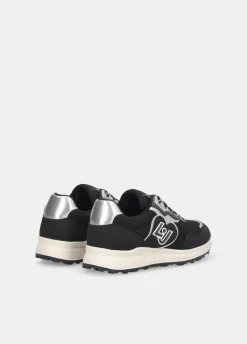 Sneakers in glitter mesh