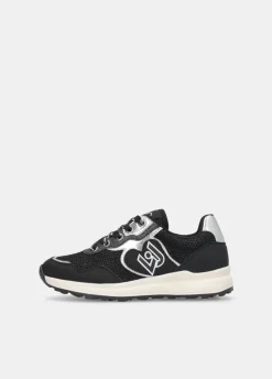 Sneakers in glitter mesh