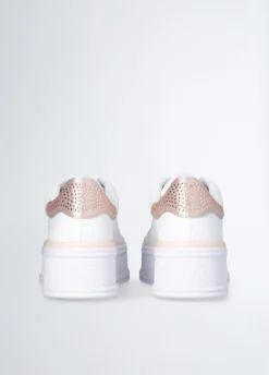 Sneakers in pelle con strass