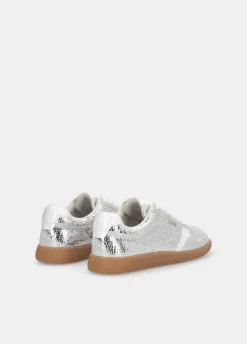 Sneakers in pelle crackle laminata