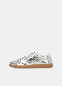 Sneakers in pelle crackle laminata