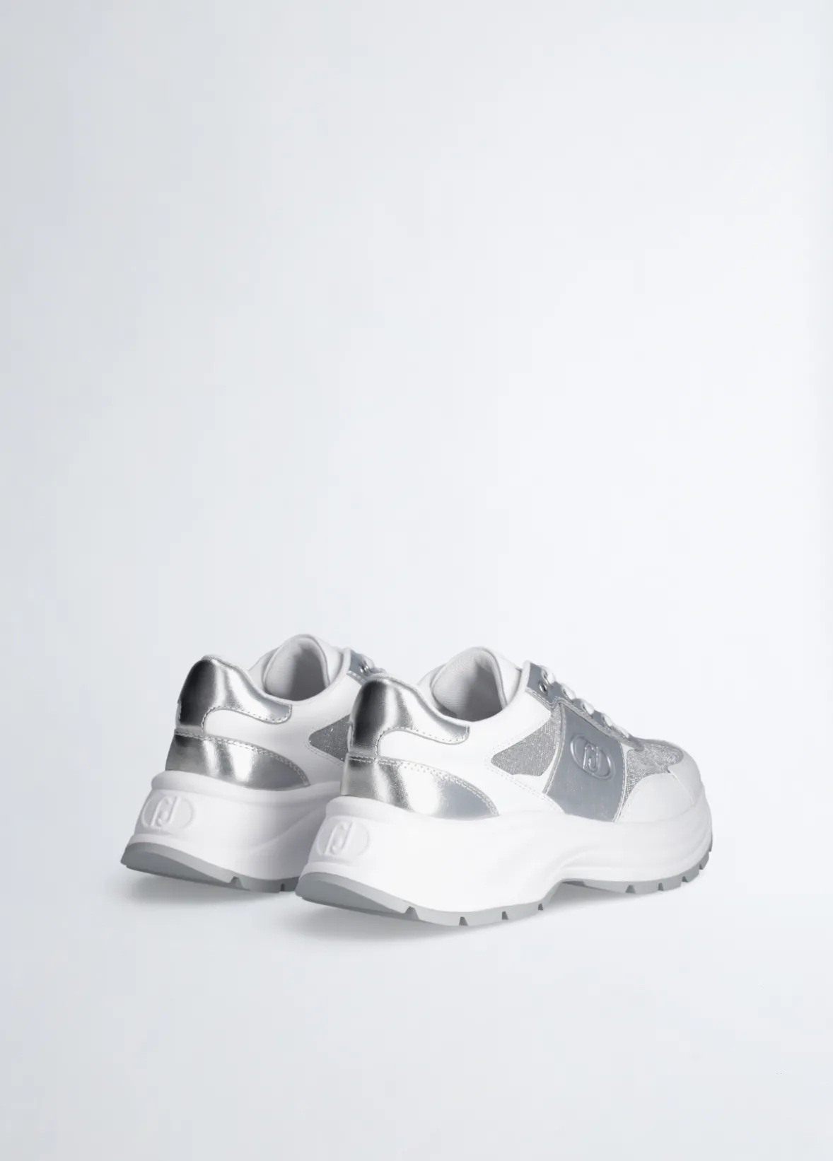 Sneakers in pelle e lurex