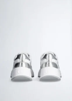 Sneakers in pelle e lurex