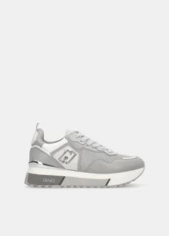 Sneakers in pelle e mesh