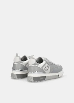 Sneakers in pelle e mesh