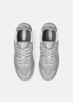 Sneakers in pelle e mesh