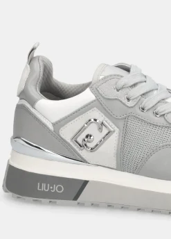 Sneakers in pelle e mesh