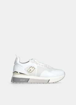 Sneakers in pelle e mesh