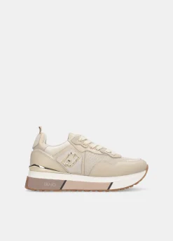 Sneakers in pelle e mesh