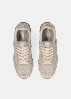 Sneakers in pelle e mesh