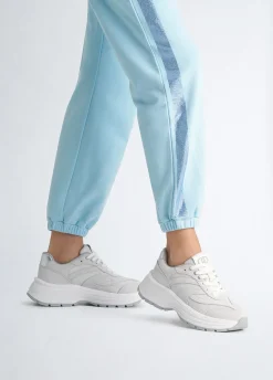 Sneakers in suede e brighty mesh