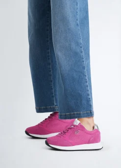Sneakers in suede e brighty mesh