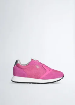Sneakers in suede e brighty mesh
