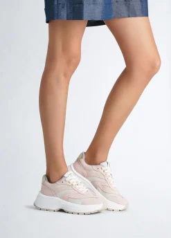 Sneakers in suede e brighty mesh