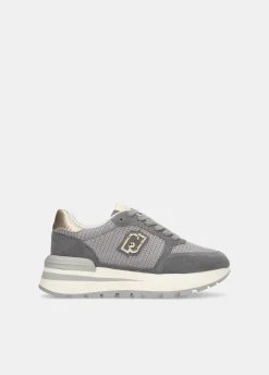Sneakers in suede e mesh