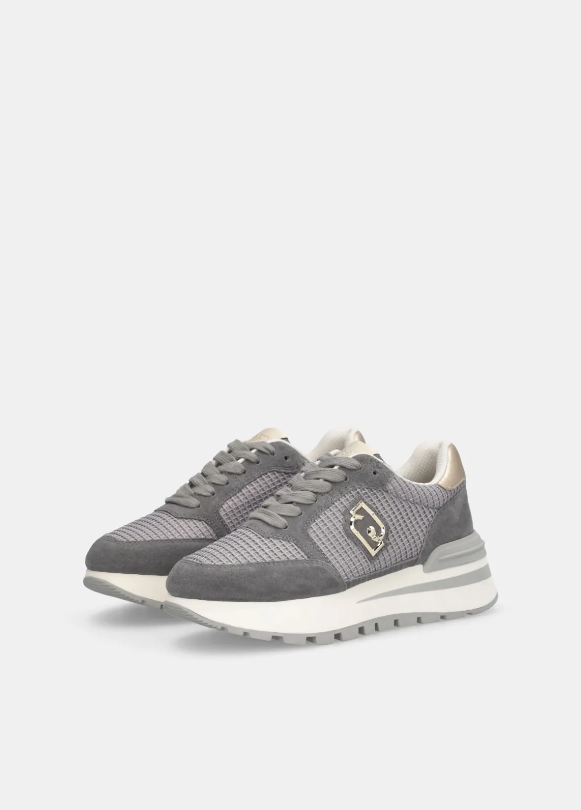 Sneakers in suede e mesh