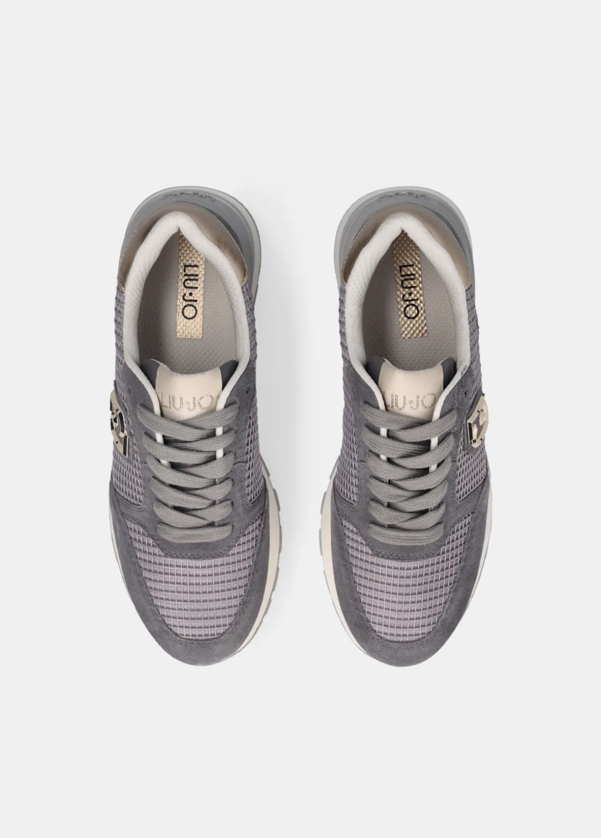 Sneakers in suede e mesh