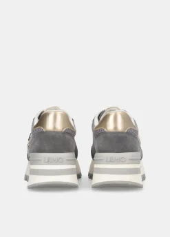 Sneakers in suede e mesh