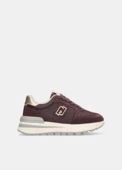 Sneakers in suede e mesh
