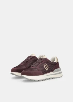 Sneakers in suede e mesh