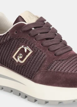 Sneakers in suede e mesh
