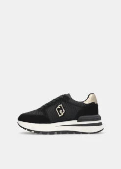 Sneakers in suede e mesh
