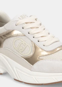 Sneakers in suede e mesh