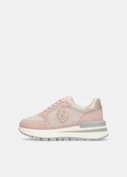 Sneakers in suede e mesh